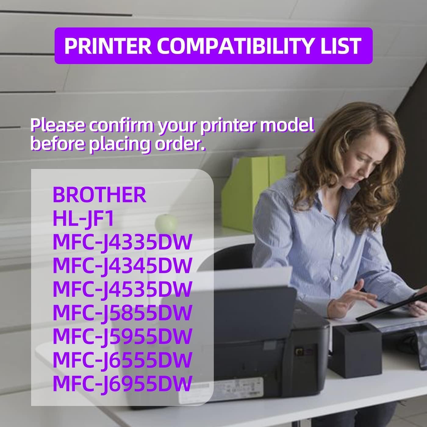 LC406 Ink Cartridges Compatible for Brother LC406 LC406XL Ink Cartridges Work for Brother MFC-J4335DW MFC-J4535DW MFC-J5855DW MFC-J6955DW MFC-J6555DW Ink (4 Pack)