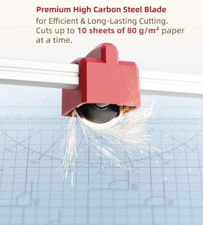 Firbon 12" Rotary Paper Trimmer with Replaceable Blade, Heavy Duty 12-Sheet Capacity Cutter for Cardstock, Photos, Scrapbooking, Office, School & Studio