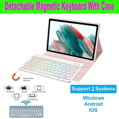 Keyboard Case for Samsung Galaxy Tab A11 Plus/ A9 Plus 11 inch (SM-X210/X216/X218) 2023, Backlite A9+ Keyboard Case with S Pen Holder(Purple)