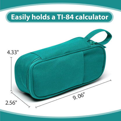 Pencil Case Pouch Box Bag School Supplies Girls Boys Kids, Cute Preppy Stuff Large Big Capacity Aesthetic Pen Organizer, Back to College Stationary, Dark Cyan, Heavy Duty Canvas, 1800ml