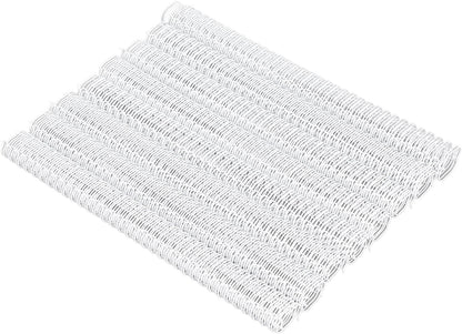 3:1 Pitch Double Loop Binding Wires, YolieraArt 100 Pack Spiral Spine Bindings, 9/16 Inch Wire Twin Binding for Book Binder Machine,Students and Coworkers (120 Sheet Capacity, 100P, White)
