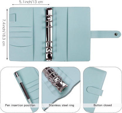 Money Saving Binder, Savings Challenges Book with for Cash Envelopes, 12pcs Zipper Envelopes A6 Budget Binder, Budget Planner for Managing Budgets and Saving Money -(Blue-7.4IN)