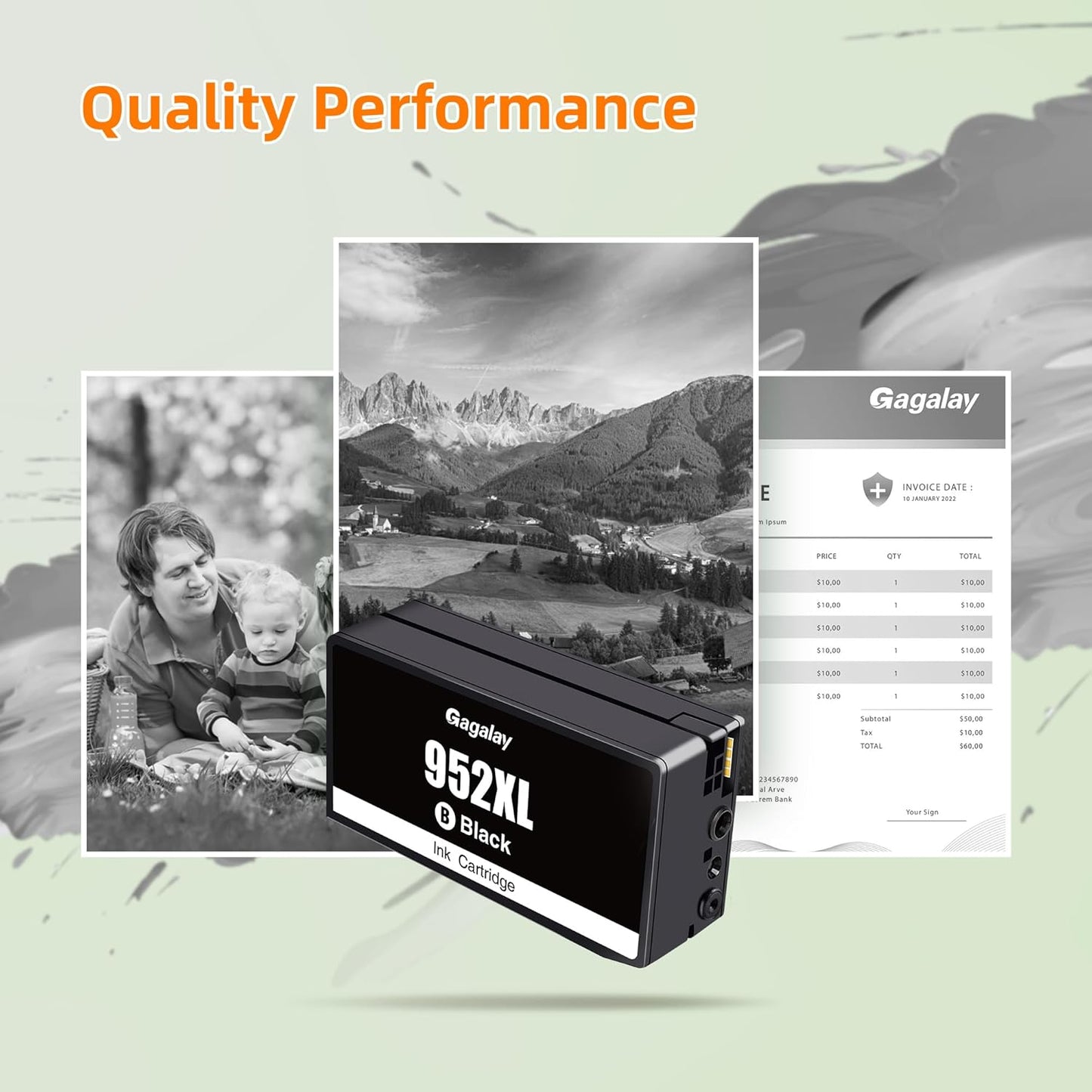 952XL Ink Cartridges Combo Pack (4-Pack) | Works with OfficeJet 8702 8710 Pro 7740, 8210, 8700 Series Replacement for HP 952XL Ink Cartridges Combo Pack HP952 952 XL Black Cyan Magenta Yellow| N9K28AN