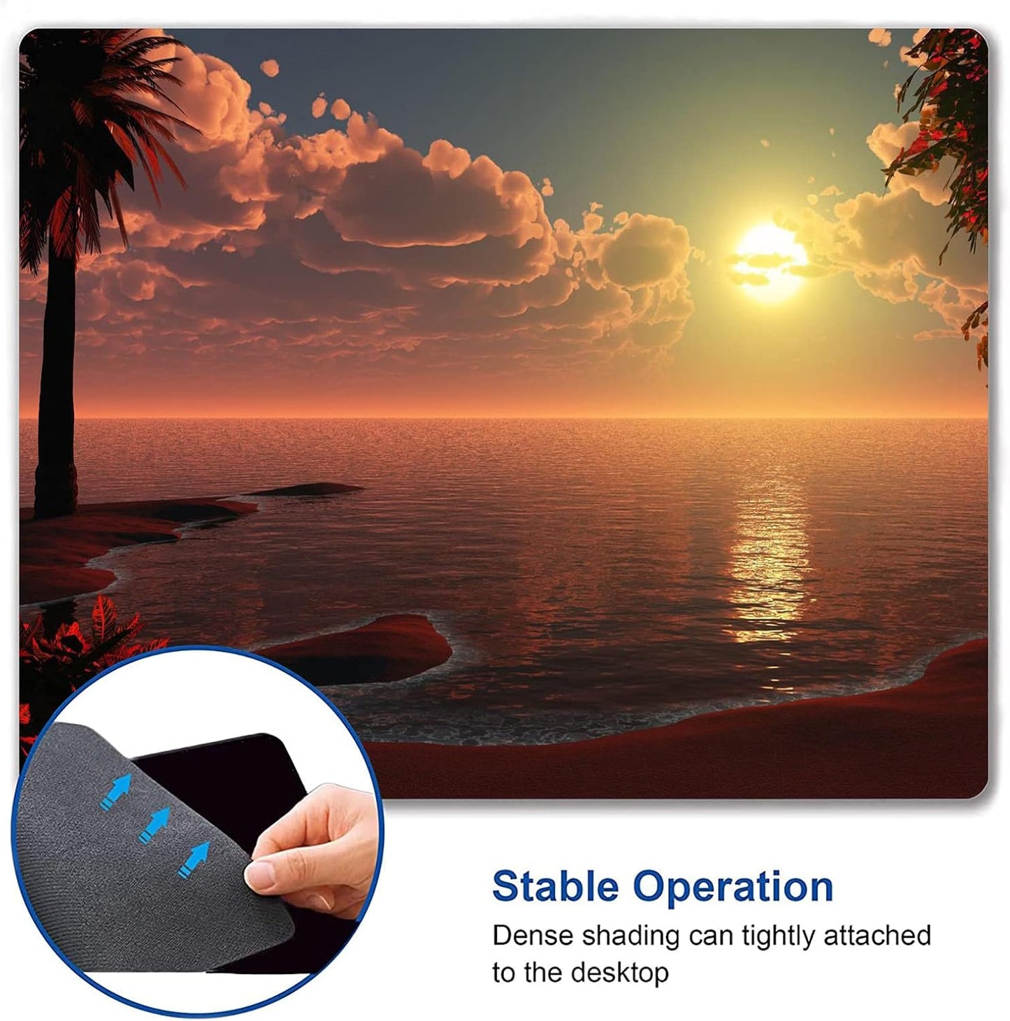 Customized Square Gaming Women's Mouse Pad, Anti Slip Rubber Base Mouse Pad On The Lake During Sunset, Desktop and Laptop Mouse Pads