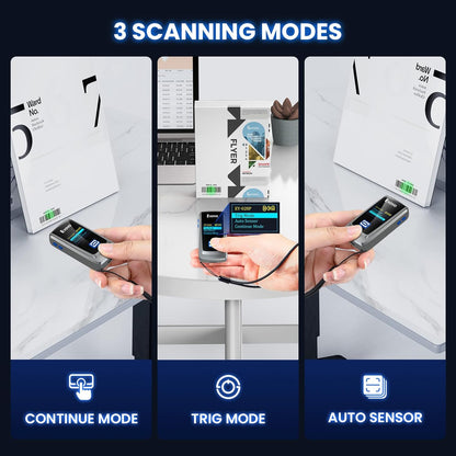 Eyoyo Mini Bluetooth QR Code Scanner with LCD Display, Portable Wireless 1D 2D Book Barcode Scanner Reader for Library Classroom Inventory Compatible with iPhone iPad Android iOS POS Laptop Tablet