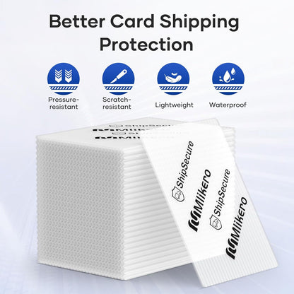 360 Pack Trading Card Shipping Protectors, 4'' x 6'' Plastic Card Protector with Protective Sleeves and Tape Rolls Fit for PSA Graded Cards