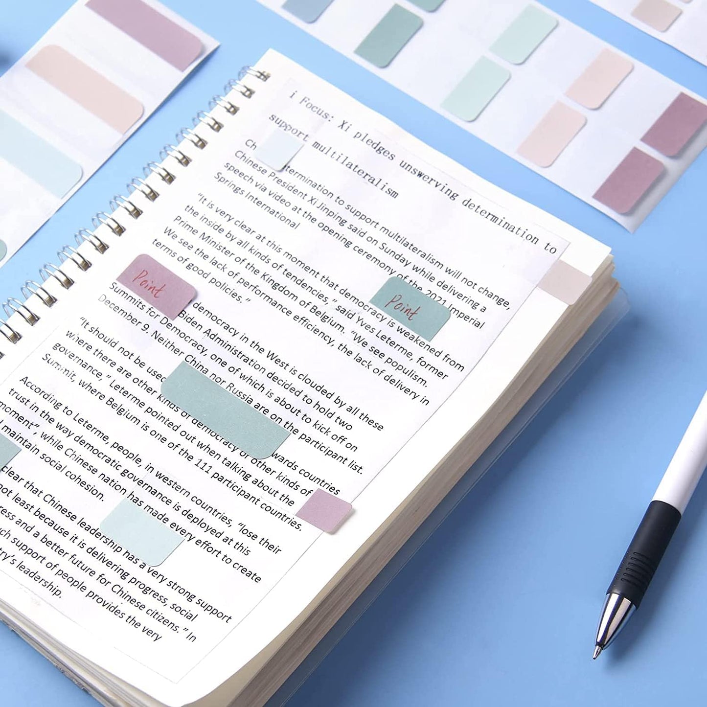 420 Pcs Sticky Index Tabs, 0.47/0.98/1.77 Inch Colored Book Sticky Tabs, Writable and Repositionable File Tabs Flags for Books, Binders and File Folders (Morandi) Index Tabs