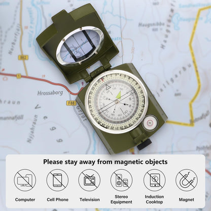 INMAKER Compass, Compass Hiking with Survival Whistle, Luminous Compass Gift for Kids, Apply to Outdoor Survival, Camping and Navigation