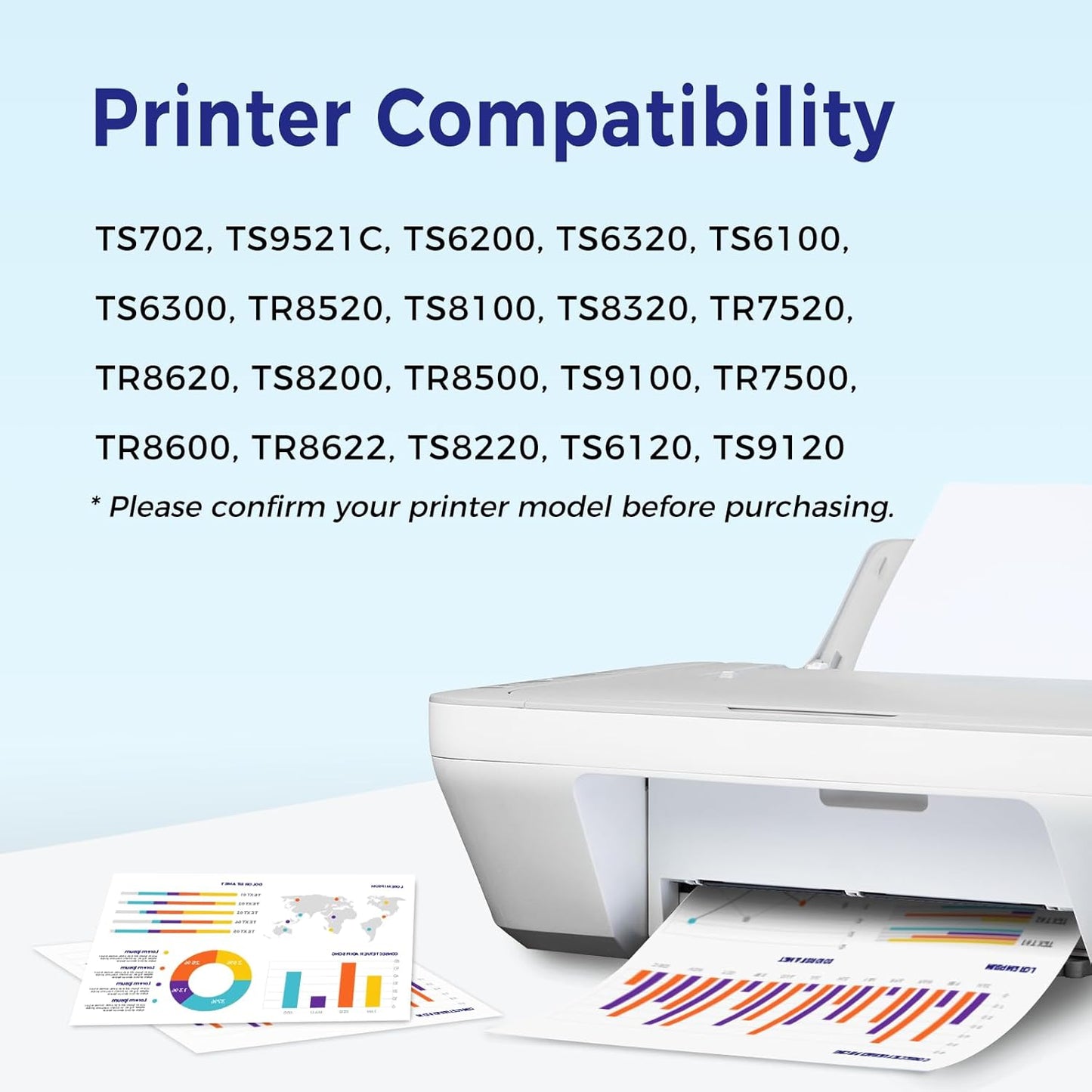 TOKYOINK Compatible Ink Cartridge Replacement for Canon PGI-280 XXL 280XXL PGBK for Pixma TR8620 TR8620a TR8520 TR7520 TS9120 TS8320 TS8220 TS6120 Printer 6 Pack PGBK/PB/Black/Cyan/Magenta/Yellow