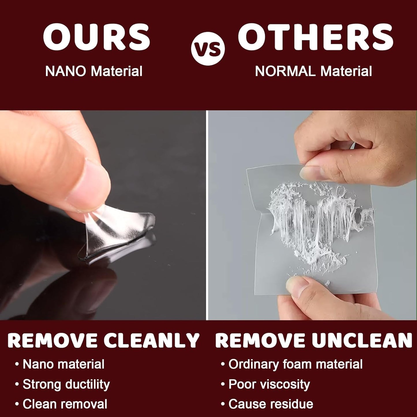 200 PCS Nano Tape Double Sided Squares 0.8" Nano Tape Precut Adhesive Glue Points Double Sided Mounting Putty Picture Hanging Adhesive Dots for Balloon Poster Walls Hanging Removable (Tape)