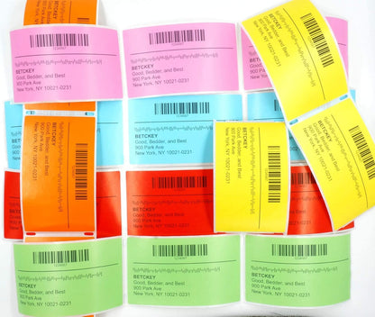 BETCKEY - Compatible DYMO 30252 (1-1/8" x 3-1/2") Address & Barcode Replacement Labels - Compatible with Rollo, DYMO Labelwriter 450, 4XL & Zebra Desktop Printers[2 Rolls/700 Labels, Orage]