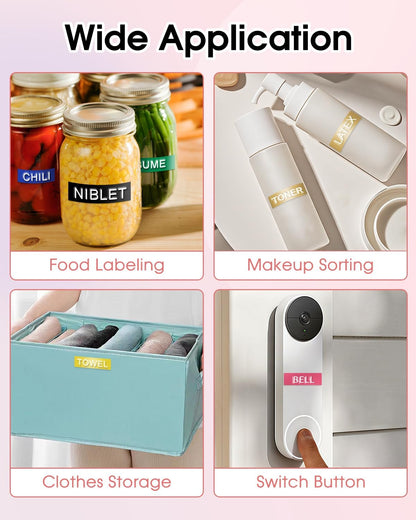 6-Pack Plastic Embossing Tape 9mm Compatible for Dymo 3D Embossing Label Tape 3/8 Inch x 9.8 Feet, White on Black/Blue/Green/Pink/Light Yellow/Champagne Gold for Dymo Organizer Xpress Pro