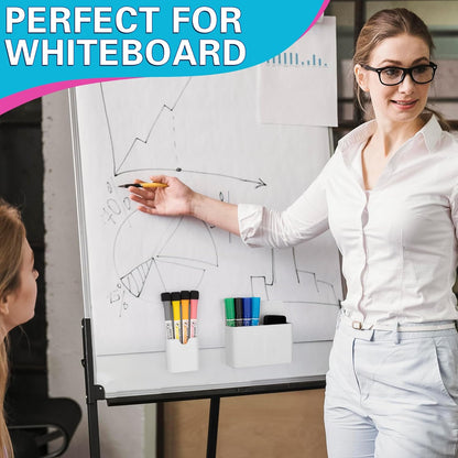 Grtard 4 Pack Magnetic Pen Holder, Magnetic Marker Holder for Whiteboard, Magnetic Dry Erase Marker Holder, Magnetic Pen Holder for Refrigerator, Magnetic Pencil Holder, Magnet Locker Organizer
