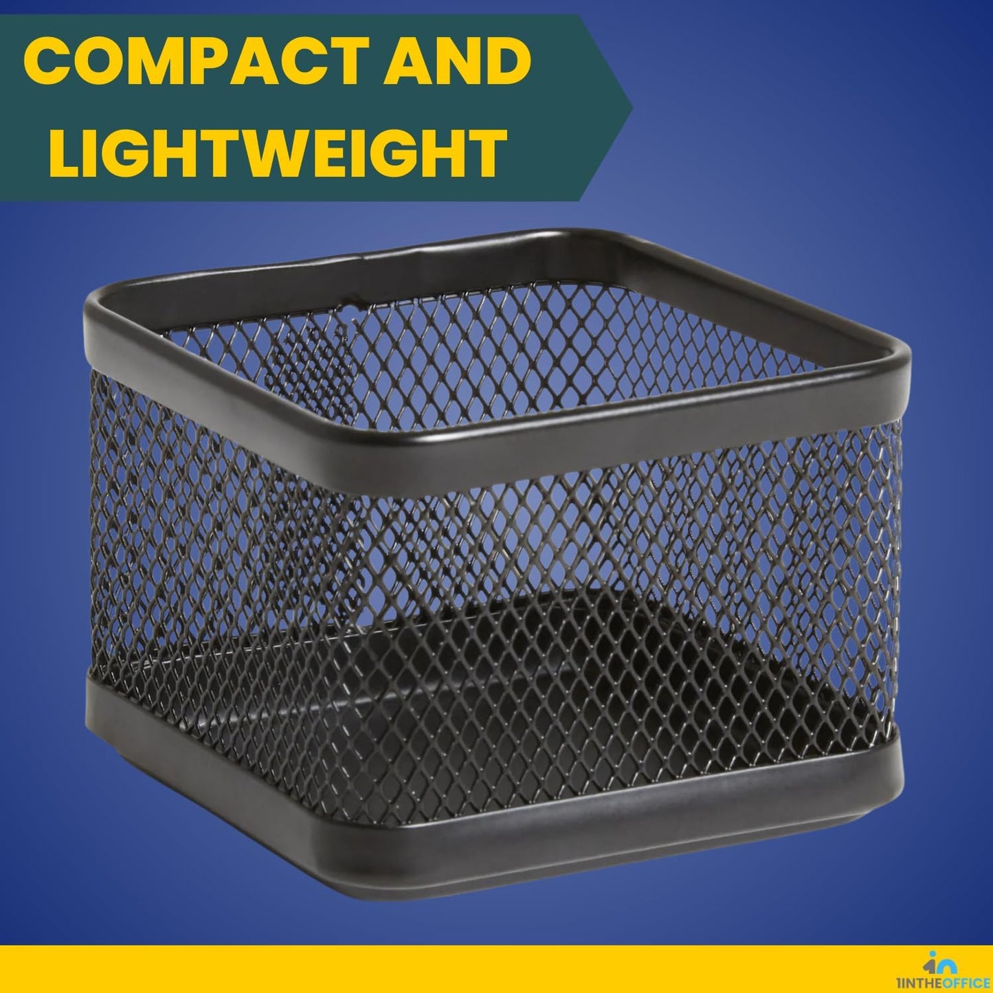 1InTheOffice Mesh Paperclip Holder For desk, Paperclip Holder Desk Accessories Holder(2 Pack)