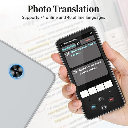 Language Translator Device, Real Time Voice Translation Device for 138 Languages, Traductor de Voz Instantaneo 2025, 3.97"Touchscreen Traductor de Idiomas, for Business Travel Learning Ingles Español