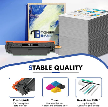 210X Toner Cartridges Replacement for HP 210X 210A 210 Toner Cartridges 4 Pack High Yield for HP Color Laserjet Pro MFP 4301fdw 4301fdn Pro 4201dw 4201dn Printer W2100X W2100A Ink (with Chip)