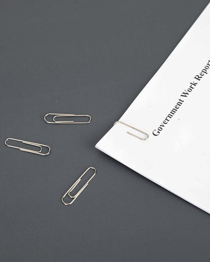 PAPERPAL Paperclips for Office School & Personal Use, #1 Smooth Paper Clip (1-2/7"), 600 Medium Paper Clips (6 Boxes of 100 Each), Silver