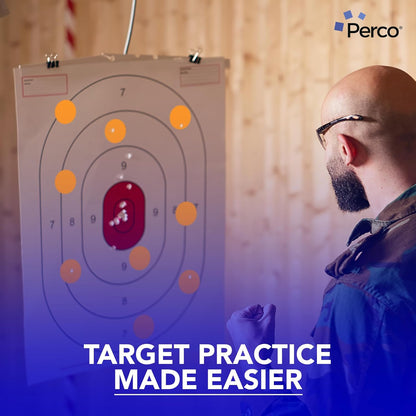 Perco Fluorescent Orange 2-Inch Round Circle Dot Sticker Labels - Multi-Roll Pack (3 Rolls, 500 Labels Each) - Permanent Adhesive, Vibrant Colors, Strong Hold - Perforated for Easy Use - Made in USA