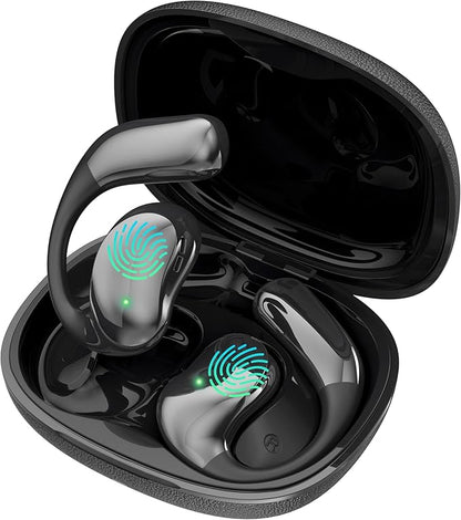 AI Translator Earbuds Real-Time 180 Languages 8 Offline Modes OWS Touchscreen HD Sound iOS Android Compatible Long Battery Life Ideal for Travel Business Black