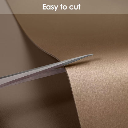 Leather Table Cover,1.8mm Thick,40x60 Inch Table Protector,Table Protector for Dining Room Table,Table Pads for Dining Room Table Rectangular.(Mud Color+Champagne Gold,40x60)