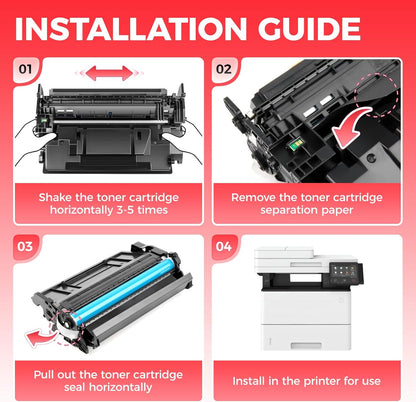 T06 Black Toner Cartridge 1-Pack with chip High Yield Replacement for Canon T06 T06L 3526C001AA Toner Compatible with Canon imageRunner 1643i 1643iF 1643P X MF1643i II MF1643iF Printer Ink All-in-One