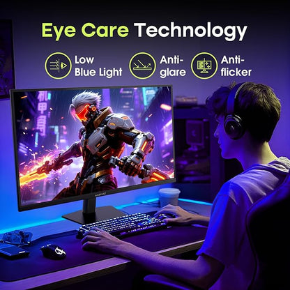 Amzfast 27 Inch 200Hz Gaming Monitor, WQHD 2k 2560 x 1440p Monitor, Built-in Speakers, 1ms G-SYNC Compatible, HDR400,132% sRGB, VESA 100x100 Fast IPS Monitor with HDMI 2.0 x 2 & DP 1.4 x 2, AMZG27F5Q