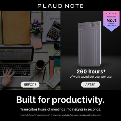 AI Voice Recorder, Note Voice Recorder w/Case, App Control, Transcribe & Summarize with AI Technology, Support 112 Languages, 64GB Memory, Audio Recorder for Lectures, Meetings, Calls, Black