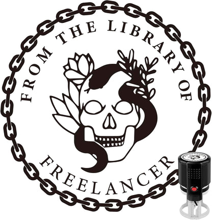 Custom Ink Stamp | Personalized Self Inking Stamp Gifts for Book Lovers, Readers, Teachers | 5 Ink Colors (Design-03)