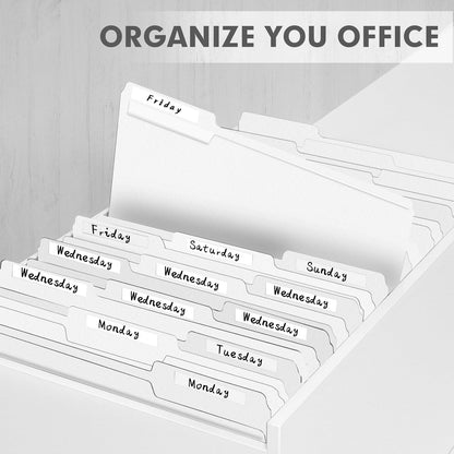 File Folder, PANDRI 120 Pack File Folder, 1/3 Cut Tab, Letter Size, Filing Folder for Office School Business, White
