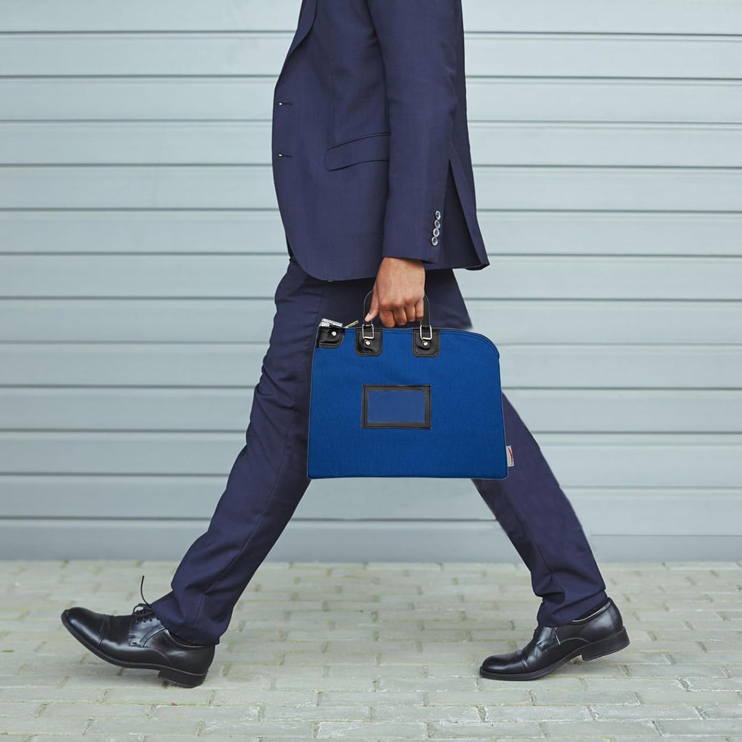 Fire Resistant Security Money Bag with Lock, Water Repellent, Safe Storage, Protects Important Valuables, 15 x 11 Inch (Royal Blue)