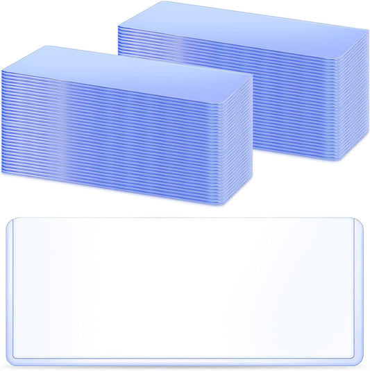 Sepamoon 200 Pieces Dollar Bill Sleeves, 6.9 x 2.95 Inch Hard Plastic Clear Currency Sleeves Waterproof Currency Holder Dollar Bills Display Protector Organizer Case Supplies for Collectors