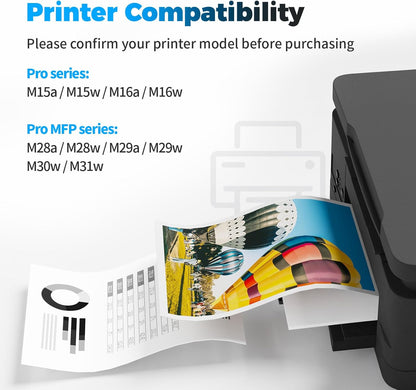 Compatible 48A Toner Cartridge Replacement for HP 48A Toner Cartridge Black CF248A Compatible with HP Pro M15w M15a M16w M16a MFP M28w M28a M29w M29a Printer (4 Black)