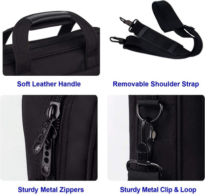 Taygeer 17 inch Laptop Bag, Professional Business Office Briefcase for Men Women, Premium Water Resistant Carry On Laptop Case Shoulder Messenger Bag Fits 15.6 17 Inch Notebook/Computer, Black