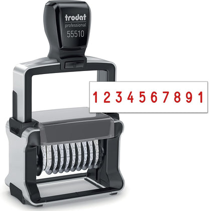 Rubber Stamp Creation Heavy Duty Numberer, 10 Digit Self-Inking Numbering Stamp 5mm Character Height