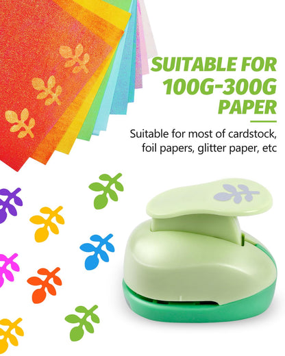 UCEC Cherry Leaf Punch 1 Inch, Hole Punch Shapes Lever Action Craft Paper Punches for Crafting Scrapbooking, Thanksgiving Day, Autumn and DIY