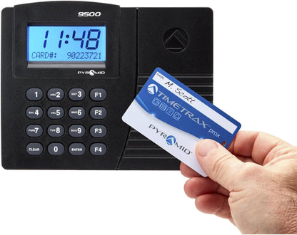 Pyramid Time Systems - TimeTrax Elite Automated Proximity Time and Attendance with Pyramid TTPROXEX Time Clock System with Software Download, Windows Compatible - No Touch Employee Punch in - Black