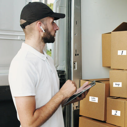 STARLIBOO Colored Labels Stickers 3 x 2 Inch, Removable Rectangle Moving Labels Stickers, 250Pcs Garage Sale Price Stickers, Adhesive Moving Labels for Boxes White