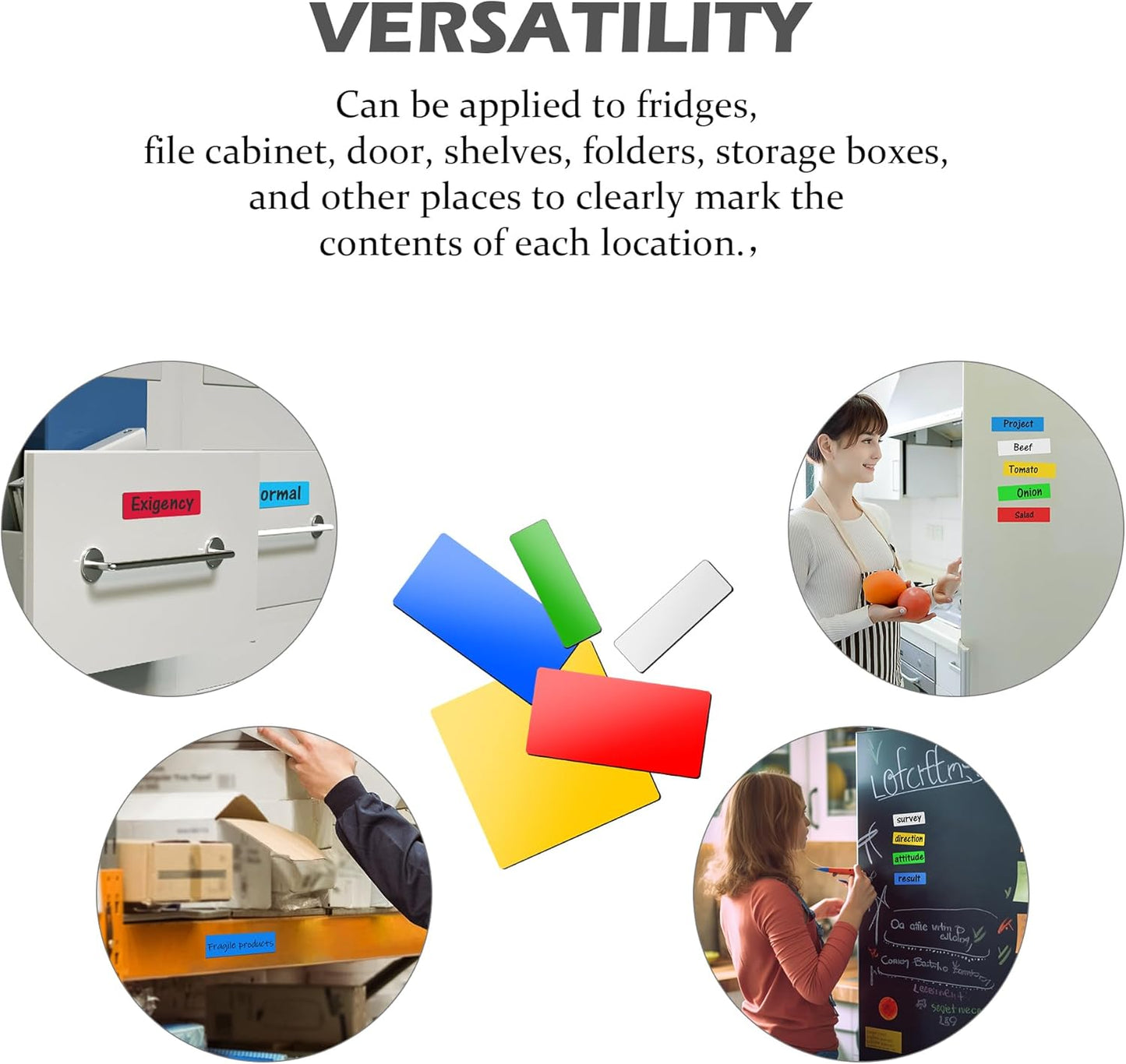 Realth Dry Erase Magnetic Labels Yellow (1'' × 3'' 60 Pcs),Blank Magnets for Whiteboard, Washable Reusable Magnetic Sheets for Classroom Fridge Office, Name Tags for Teachers Students