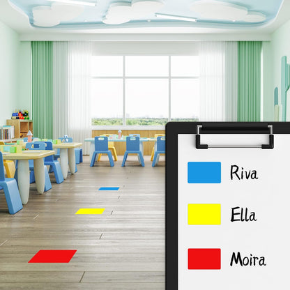 Rectangle Labels Sticker 3×5 Inch Vinyl Floor Stickers Color Coding Name Tags Roll Removable 200 PCS, Blue