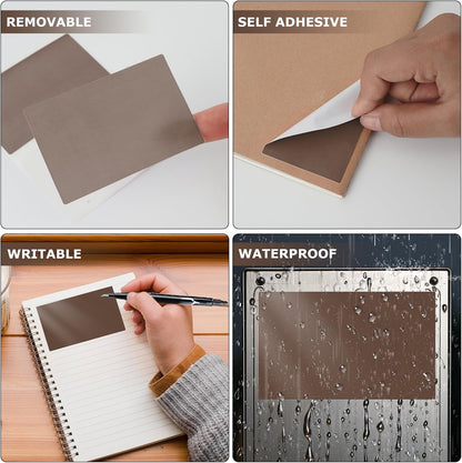 Brown Color Coding Labels 3 × 2 Inches Self-Adhesive Rectangle Stickers Waterproof Name Tags for Office School Home 40 PCS