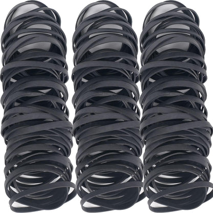 Rubber Bands Size #64 - 120 Pieces Elastic Black Bands for Office, Files, Litter Box