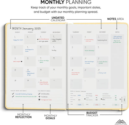 Undated, 2025 Planner, 8.5" x 11" - The #1 Productivity Planner to Achieve Your 2025 Goals - Planner 2025-2026 by PRODUCTIVITY STORE (A4, CREAM)