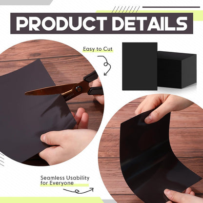 50 Pcs Non Adhesive Magnetic Sheet 5 x 7 Inch for Die Storage Flexible Magnetic Sheets Plain Sheet for Arts and Crafts Scrapbooking DIY Photography, Easy to Cut and Organize