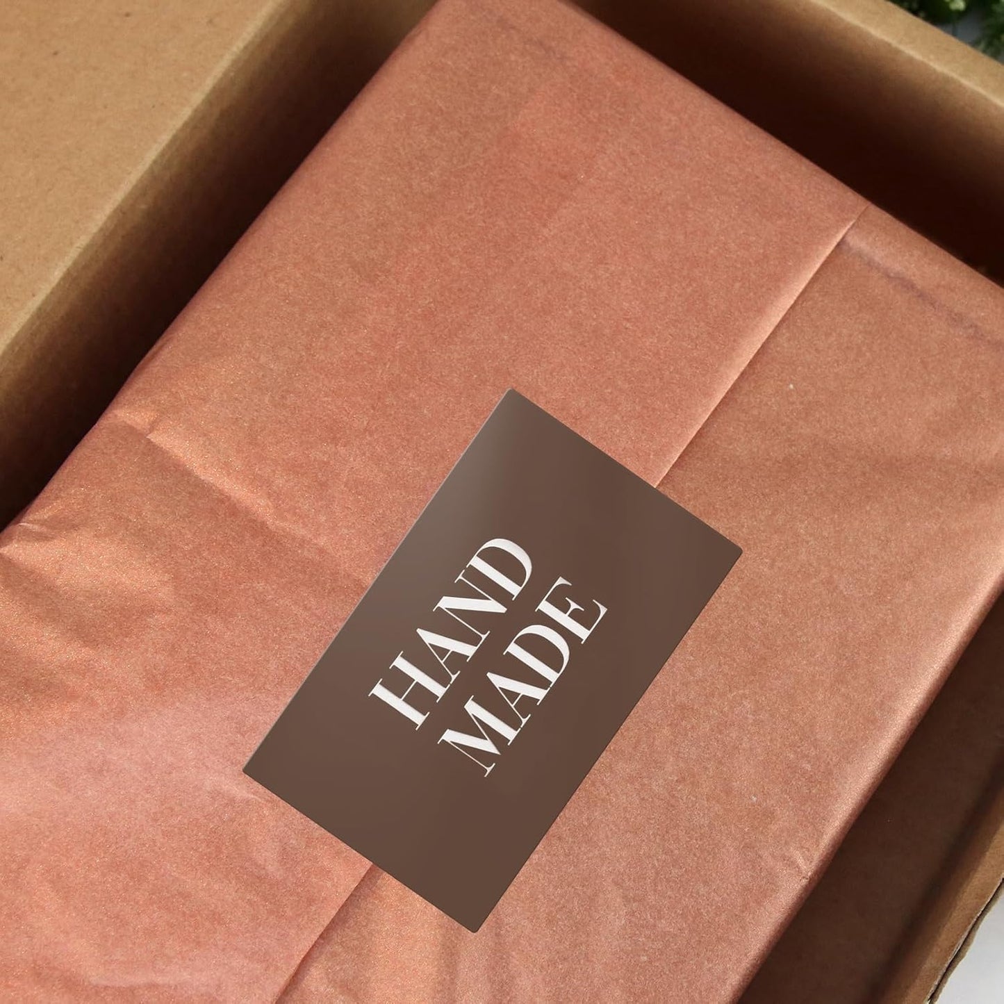 Brown Color Coding Labels 3 × 2 Inches Self-Adhesive Rectangle Stickers Waterproof Name Tags for Office School Home 40 PCS