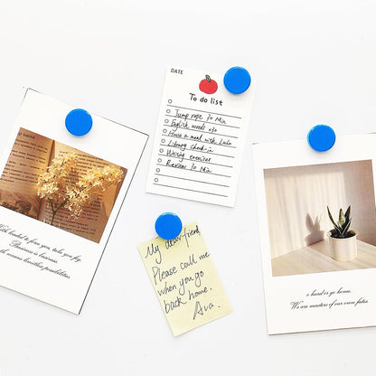 ZDZBLX Fridge Magnets Refrigerator Magnets, 40 Pcs Magnet Strong Magnets Small Magnets for Whiteboard, Heavy Duty Magnets Mini Magnets Cute Magnets Round Magnets for Fridge,Locker,Kitchen,Office, Blue