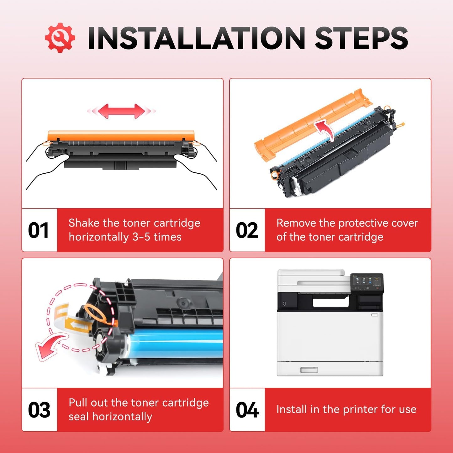 069 069H Toner Cartridge Set High Capacity 4-Pack Compatible for Canon 069H 069 for Color imageclass MF753Cdw MF751Cdw LBP674Cdw LBP674C MF750C LBP673Cdw LBP674Cx MF752Cdw MF756Cx Printers lnk Black