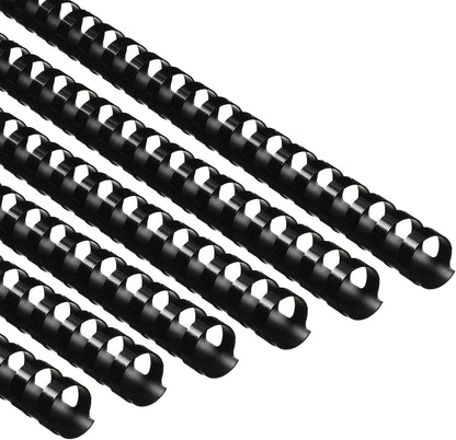 Yunsailing 150 Pack Plastic Binding Combs Plastic Binder Comb Ring 19 Ring Binding Spines Letter Size Spiral coils for Notebook Calendar(5/8 in,Black)