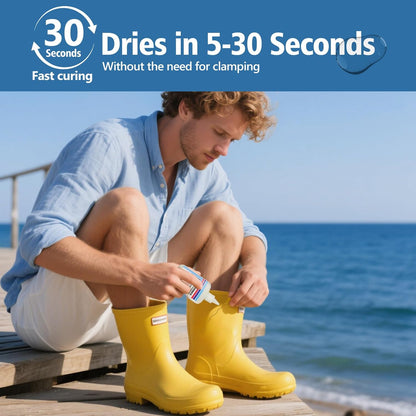 Super Glue for Rubber with Anti Clog Cap. 6 x 1 fl oz,CA Glue - Waterproof Clear Glue Cyanoacrylate Glues for RC Tires, Seals, Gaskets, Soles, Hose, Mat & Neoprene, Automotive Parts Repair, Quick Dry