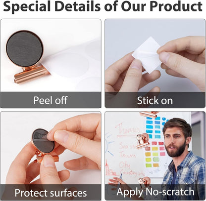 VNDUEEY 20 Pack Multicolor Magnetic Paper Clip Dispenser Holder, Fridge Magnets Refrigerator Magnets, Magnet Clips for Whiteboard Locker Paperclip Dispenser for Desk, School, Office (Rose Gold)