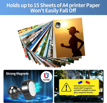 12Pack Fridge Magnets Black,Metal Refrigerator Magnet, Strong Push Pin Magnets for Whiteboard, Refrigerator, Dry Erase Board, Map, Locker Accessories, Office Accessories, Kitchen Accessories